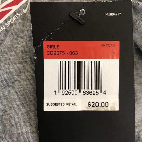 Nike Girl's Sportswear American Tank Top CD9575-063 size L - Picture 2 of 5